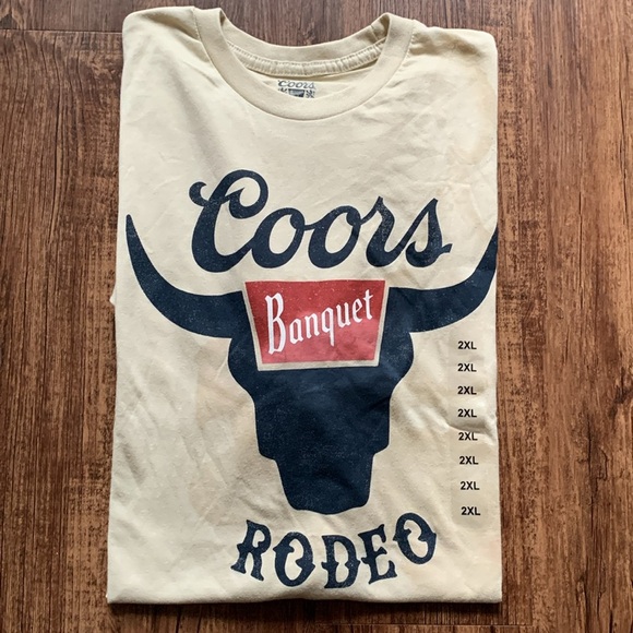 Coors Brewing Rodeo Graphic T-Shirt Beige Men’s 2XL NWT - Picture 6 of 6
